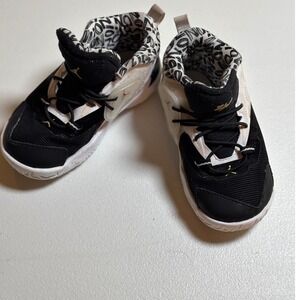 Jordan‎ X Zion 1 DC2023-002 Toddler Kids Shoes Size 8C Black White Sneakers